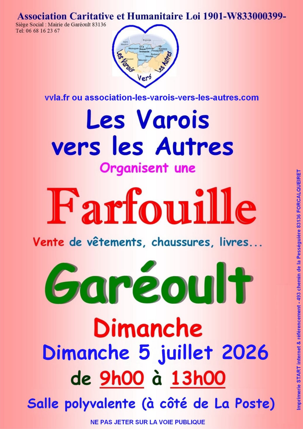 Farfouille 5 juillet 2026 a GAREOULT - Association Varois vers les autres